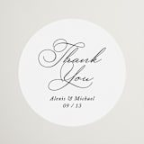 "Initial" - Rehearsal Dinner Favor Stickers in Pearl by Jennifer Postorino - Front