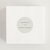 "Softly Swept" - Rehearsal Dinner Favor Stickers in Ivory by Carolyn Nicks - In Use