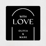 "the arch" - Rehearsal Dinner Favor Stickers in Snow by Pati Cascino - Front