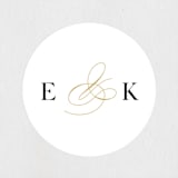"Demi" - Rehearsal Dinner Favor Stickers in Alabaster by Itsy Belle Studio - Front