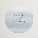 "Gilded Frame" - Rehearsal Dinner Favor Stickers in Pearl by Nicole Walsh - Front