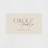 "Layered" - Rehearsal Dinner Favor Stickers in Natural by Kelly Schmidt - Front