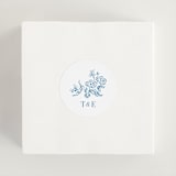 "Lavender fields" - Rehearsal Dinner Favor Stickers in Cerulean by Tamara Hilje - In Use