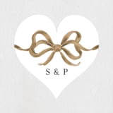 "Rustic Bow" - Rehearsal Dinner Favor Stickers in Snow by Jackie Crawford - Front