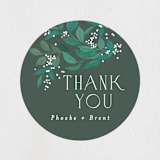 "Stacked Type" - Rehearsal Dinner Favor Stickers in Sage by Alethea and Ruth - Front