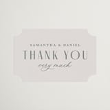 "Classic Edge" - Rehearsal Dinner Favor Stickers in Cream by Kristen Smith - Front