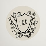 "À table!" - Rehearsal Dinner Favor Stickers in Ink by Claire - Front