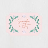 "Delight" - Rehearsal Dinner Favor Stickers in Blush by Elly - Front