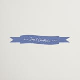 "Casualized" - Rehearsal Dinner Favor Stickers in Sky by Inkblot Design - Front