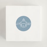 "Whimsical Frame" - Rehearsal Dinner Favor Stickers in Dusty Blue by Jackie Crawford - In Use