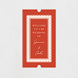 "Havana" - Rehearsal Dinner Favor Stickers in Chili by Inkblot Design - Front
