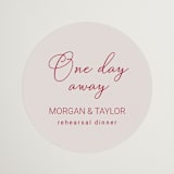 "Romantic night" - Rehearsal Dinner Favor Stickers in Wine by Cass Loh - Front