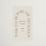 "Eat Drink Get Married" - Rehearsal Dinner Favor Stickers in Ivory by Amy Payne - Front