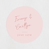 "Ink scribble" - Rehearsal Dinner Favor Stickers in Rosebud by Adelyn T. - Front