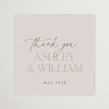 "Typographical" - Rehearsal Dinner Favor Stickers in Clay by Nicole Barreto - Front