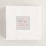 "Typographical" - Rehearsal Dinner Favor Stickers in Clay by Nicole Barreto - In Use