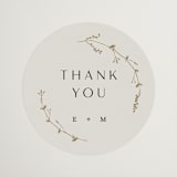 "Vine Wrap" - Rehearsal Dinner Favor Stickers in Champagne by Amy Kross - Front