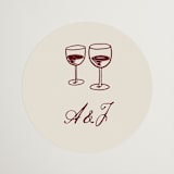 "Winery" - Rehearsal Dinner Favor Stickers in Chardonnay by Katharine Watson - Front