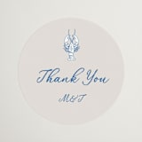 "Seaside Serenade" - Rehearsal Dinner Favor Stickers in Marine by Lucrecia Caporale - Front