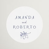 "Bridal Border" - Rehearsal Dinner Favor Stickers in Azure by frau brandt - Front