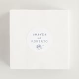 "Bridal Border" - Rehearsal Dinner Favor Stickers in Azure by frau brandt - In Use