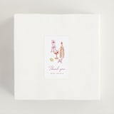 "cocktails and laughter" - Rehearsal Dinner Favor Stickers in Orchid by Cass Loh - In Use