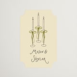 "Candles" - Rehearsal Dinner Favor Stickers in Lemongrass by Jenna Holcomb - Front