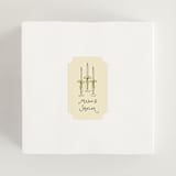 "Candles" - Rehearsal Dinner Favor Stickers in Lemongrass by Jenna Holcomb - In Use