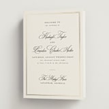 "Traditionalist" - Wedding Programs in Snow by Sarah Brown - Front