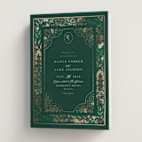 "Illuminated Storybook" - Wedding Programs in Evergreen by Alethea and Ruth - Front