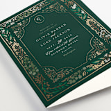 "Illuminated Storybook" - Wedding Programs in Evergreen by Alethea and Ruth - Detail