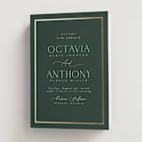 "Regal" - Wedding Programs in Evergreen by Nicole Walsh - Front
