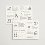 "Floral Romance" - Wedding Programs in Something Blue by Gwen Bedat - Interior Options