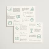 "Royal Wedding" - Wedding Programs in Mint by Teju Reval - Interior Options