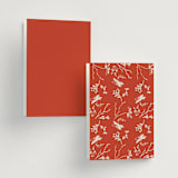 "Abstract Flora" - Wedding Programs in Lava by Stellax Creative - Back of Card Options