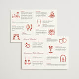 "Abstract Flora" - Wedding Programs in Lava by Stellax Creative - Interior Options