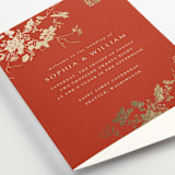 "Abstract Flora" - Wedding Programs in Lava by Stellax Creative - Detail