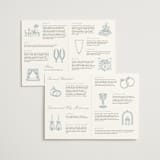 "Empire" - Wedding Programs in Dusty Blue by Jennifer Postorino - Interior Options