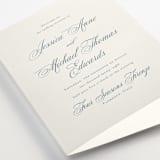 "Empire" - Wedding Programs in Dusty Blue by Jennifer Postorino - Detail