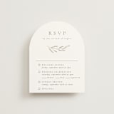 "Leaves" - Foil-Pressed Multi-Event RSVP Cards in Moss by Kelly Schmidt - Front