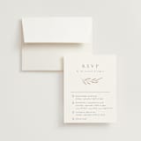 "Leaves" - Foil-Pressed Multi-Event RSVP Cards in Moss by Kelly Schmidt - RSVP with Envelope