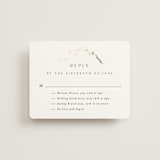 "Vine Wrap" - Foil-Pressed Multi-Event RSVP Cards in Cotton by Amy Kross - Front