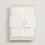 "Vine Wrap" - Foil-Pressed Multi-Event RSVP Cards in Cotton by Amy Kross - Assembled with Belly Band