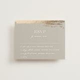 "True Love" - Foil-Pressed Multi-Event RSVP Cards in Clay by Carolyn Nicks - Front