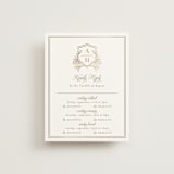 "Chic Monogram" - Foil-Pressed Multi-Event RSVP Cards in Porcelain by Mansi Verma - Front