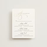 "Elegant Flourish" - Foil-Pressed Multi-Event RSVP Cards in Sugar by Jessica Williams - Front