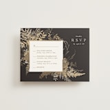 "Garden" - Foil-Pressed Multi-Event RSVP Cards in Mahogany by Leah Bisch - Front