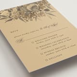"Happiness" - Foil-Pressed Multi-Event RSVP Cards in Cherry by Shannon Chen of Four Wet Feet Studio - Detail