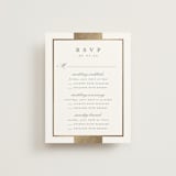 "Refined style" - Foil-Pressed Multi-Event RSVP Cards in Slate by Stacey Meacham - Front