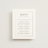 "Gilded Frame" - Foil-Pressed Multi-Event RSVP Cards in Pearl by Nicole Walsh - Front